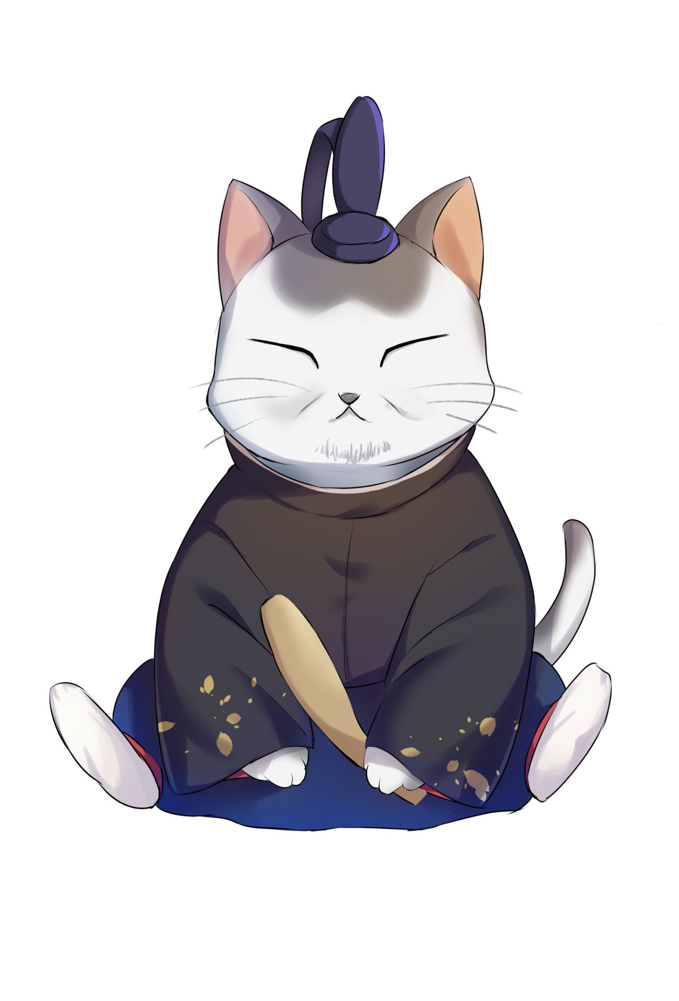 代々木アニメーション学院 Official イラスト科在学生の作品を色々見ていたのですが この作品を見た瞬間に癒された 福岡校2年生の みよた さん作 徳川家康と眠り猫を合わせたキャラデザなんだって