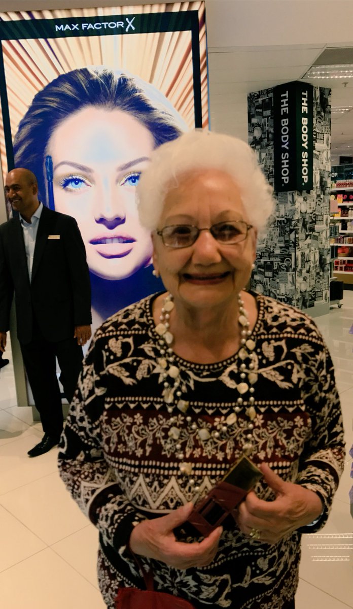 MaxFactor_SA's tweet image. Miriam, a gorgeous 94, is a #Lipfinity 2 Step fan. 'It is the only make-up I wear. It stays on all day!' #MFGlamSquad @Clicks_SA V&amp;amp;A store