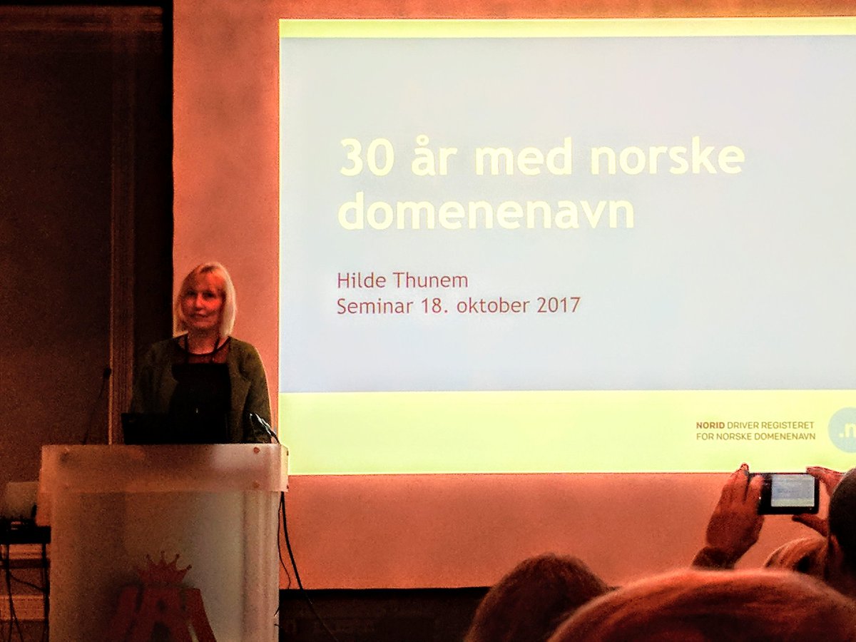 Hilde Thunem, <a href="/norid_no/">Norid AS</a> ønsker velkommen - 30 år med norske domenenavn #norid