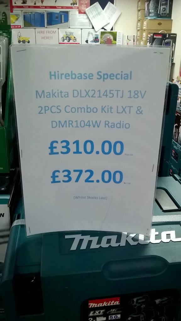 AscotHirebase's tweet photo. Check out this offer @ascothirebase @beaumont_ascot freshly delivered from our friends @makitauk. Limited stocks https://t.co/W2mkd1sNvR