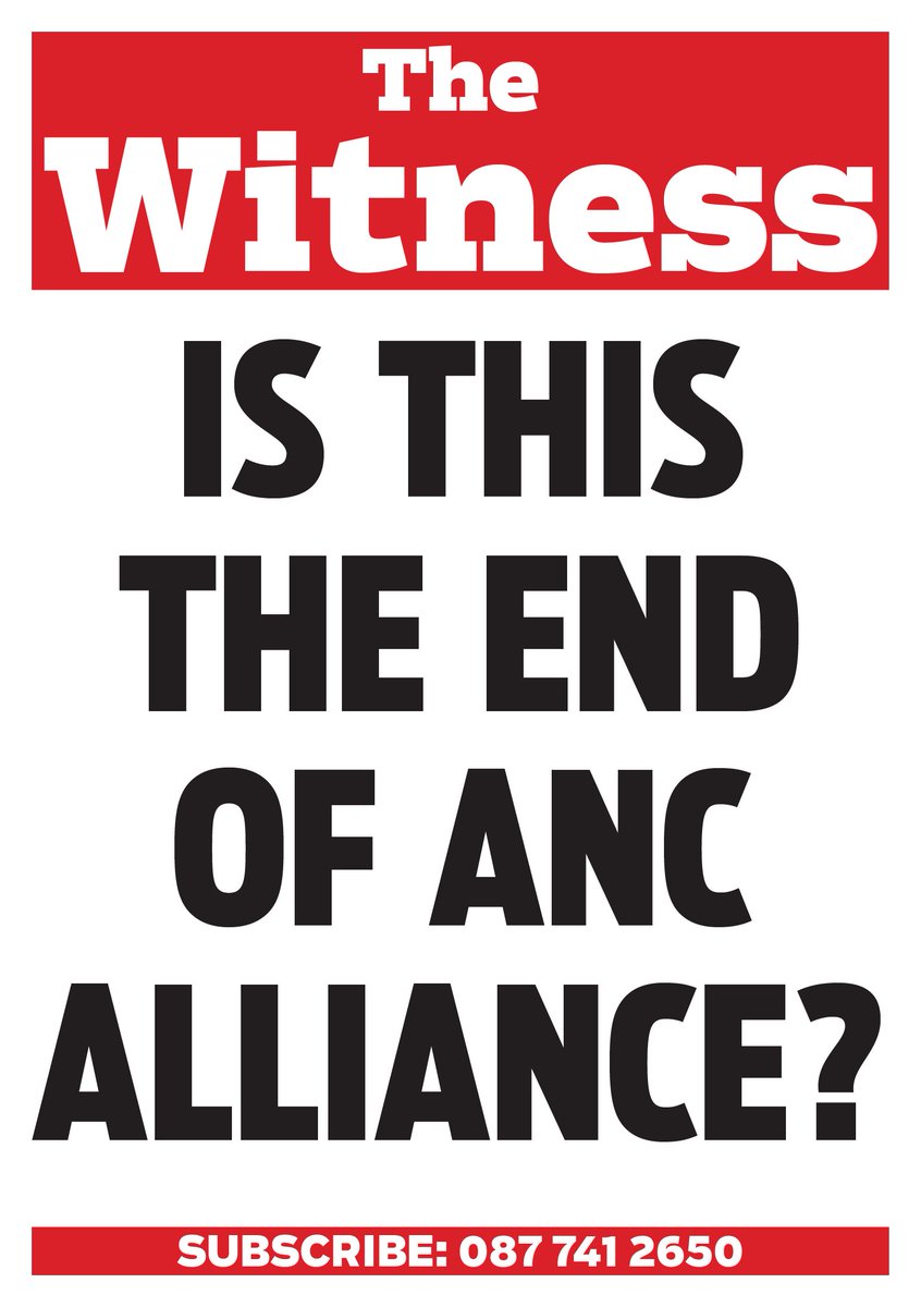 WitnessKZN's tweet photo. ANC Alliance doomed? #WitnessNewspaper https://t.co/9LD0EFOP7S