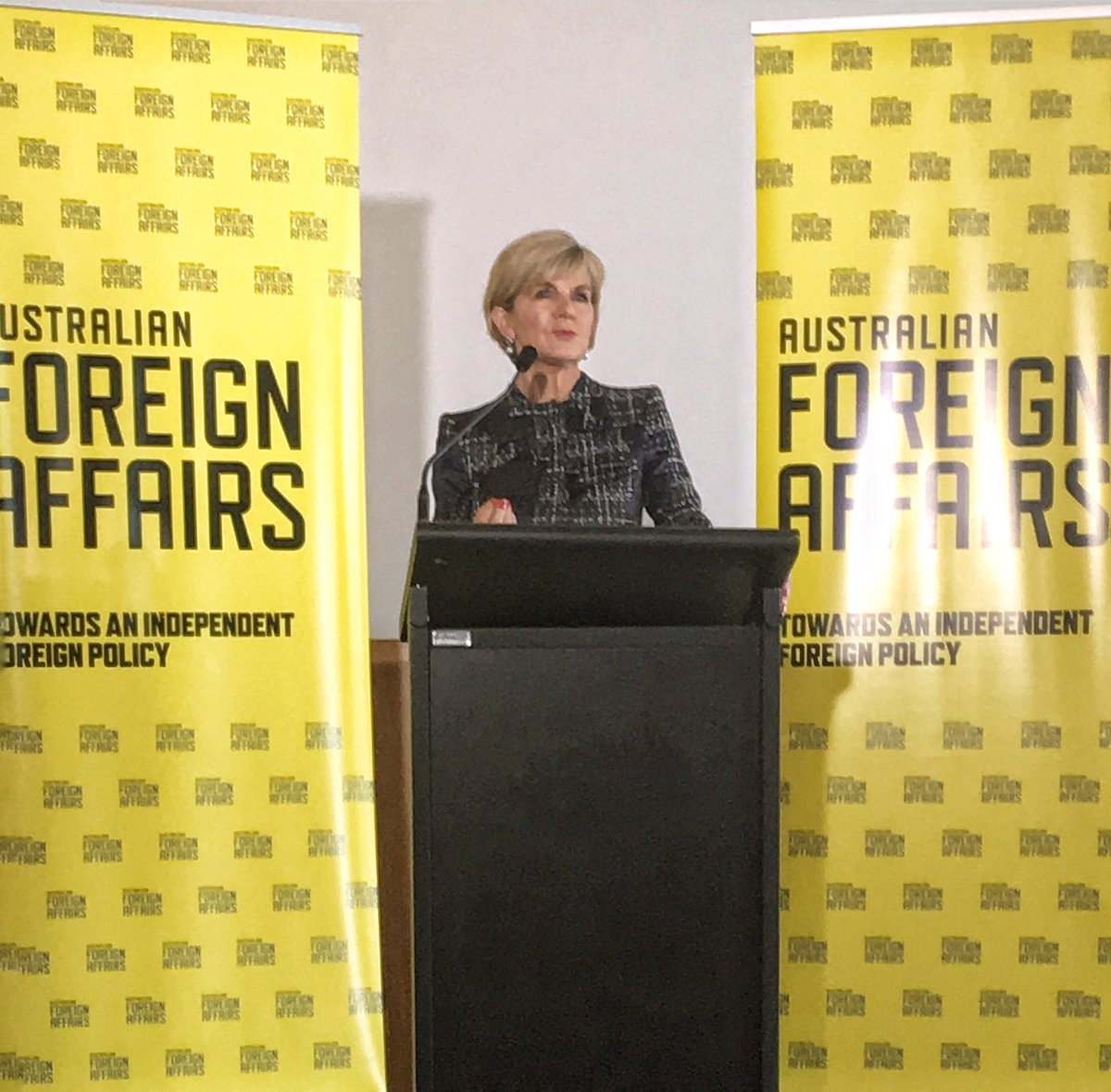 HonJulieBishop's tweet image. Launching new journal @AusForeign inaugural issue-The Big Picture @ Parliament House 🇦🇺🌏 foreignminister.gov.au/speeches/Pages…