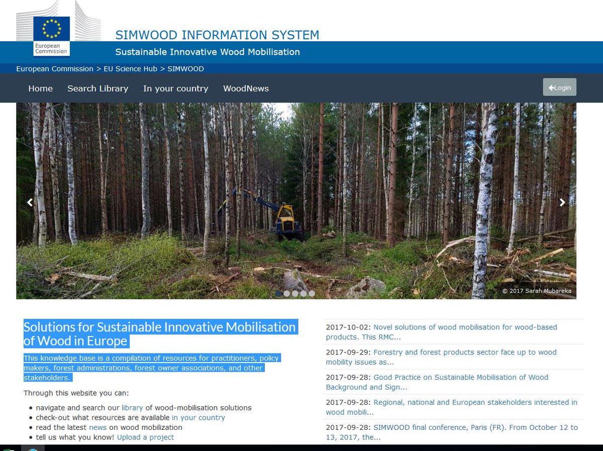 simwoodproject's tweet photo. Check out @simwoodproject Information System: Solutions for Sustainable Innovative Mobilisation of Wood in Europe! https://t.co/R6DDeXIiI8 https://t.co/dGmfy6naqd