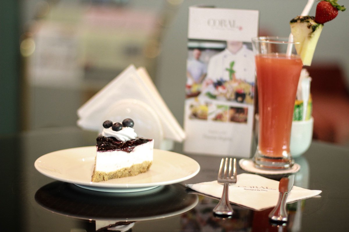 coralalkhobar's tweet photo. Indulge in a Blueberry Cheese Cake, made even better when shared with the person you love.
#dessert #rumourscafe #coralhotel #managedbyHMH https://t.co/9644V1BtUB