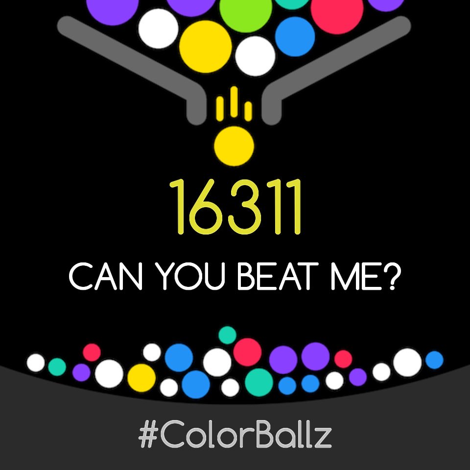 Payton_Banda's tweet photo. I've just scored 16311 in #ColorBallz game! https://t.co/4guhqY9rGD Can you beat me? I beat u๐ @ketchappgames https://t.co/Q7Cy6fhakR