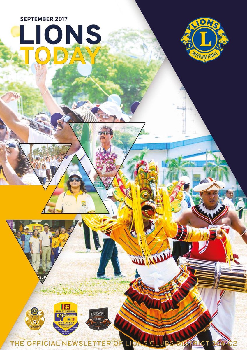 Lions306C2's tweet photo. The Fourth Consecutive Edition of "LIONS TODAY" Official Magazine of District 306 C2.
#LionsToday #Lions306C2 #C2team #Lions100 #SriLanka https://t.co/Vg1puYA9ZZ