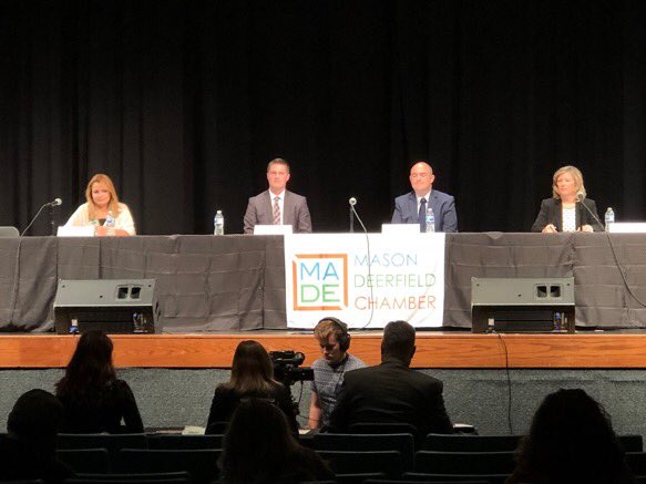 noha4mason's tweet photo. Thank you @madechamber for hosting tonight's Mason School Board Candidates Forum #DecisionMADE2017 https://t.co/S21OVMerfx