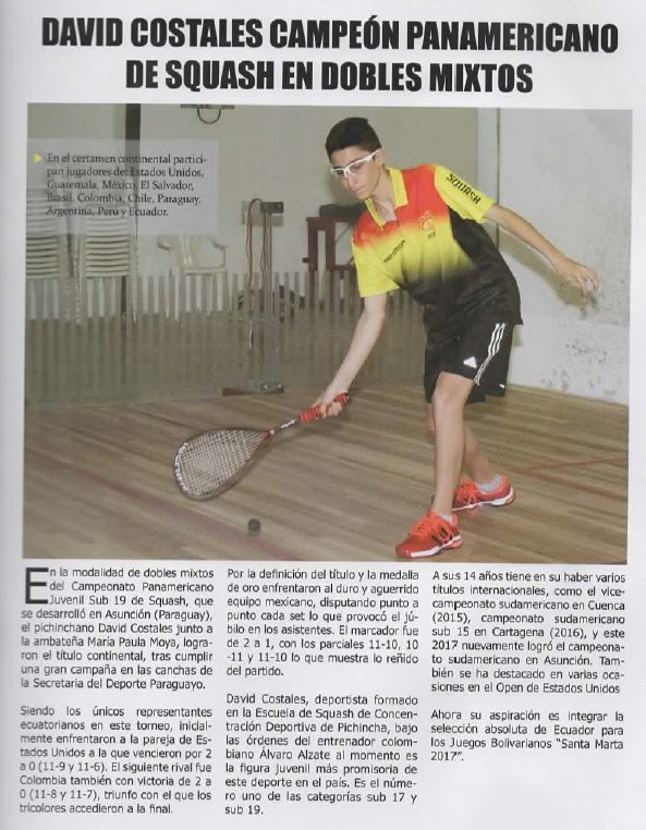 david_costales's tweet photo. @DropShotEC gracias por su apoyo con los implementos deportivos de @DunlopSquash es un excelente apoyo que me impulsa a seguir adelante! https://t.co/S2vkc4r9jF