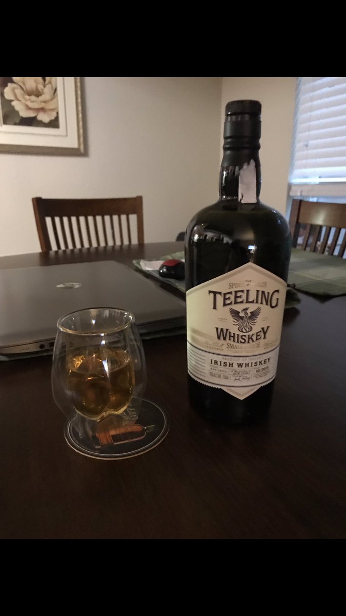 docbarton53's tweet photo. Finally a night to just relax. Got #Teelingwhiskey in my glass on this #TeelingTuesday. Life is good. #Slainte #Craic #DrinkinTonight #Irish https://t.co/FNWceFbIYr