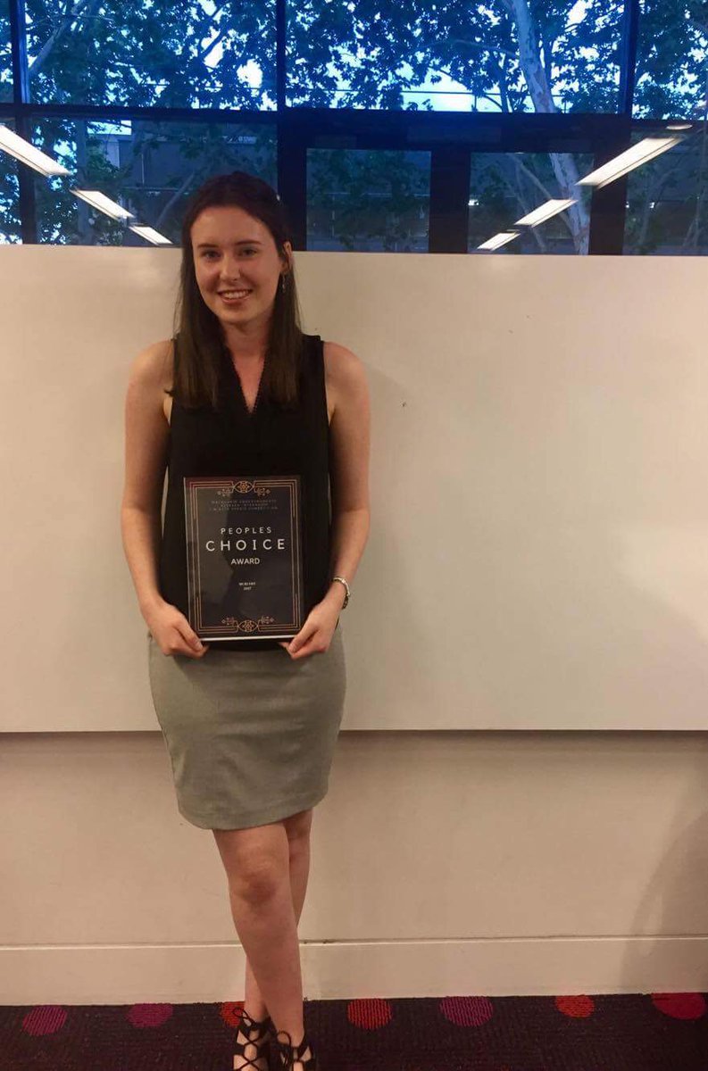 shannon_collis's tweet photo. On Monday night, I presented my 1MT Thesis thanks to @MQMURI, &amp; I was lucky to win the Peoples Choice Award. I'm so proud of everyone! #MURI https://t.co/L6QmflvHSp
