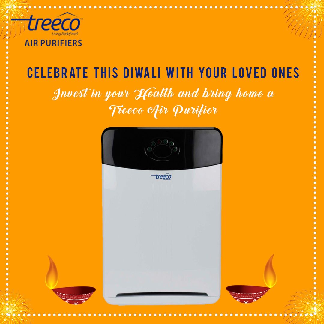 TreecoIndia's tweet image. Invest in your #health this #Diwali with #Treeo #Airpurifier.
For booking free home demo call on 9717345777.
#pureair #BreathePure #Purity