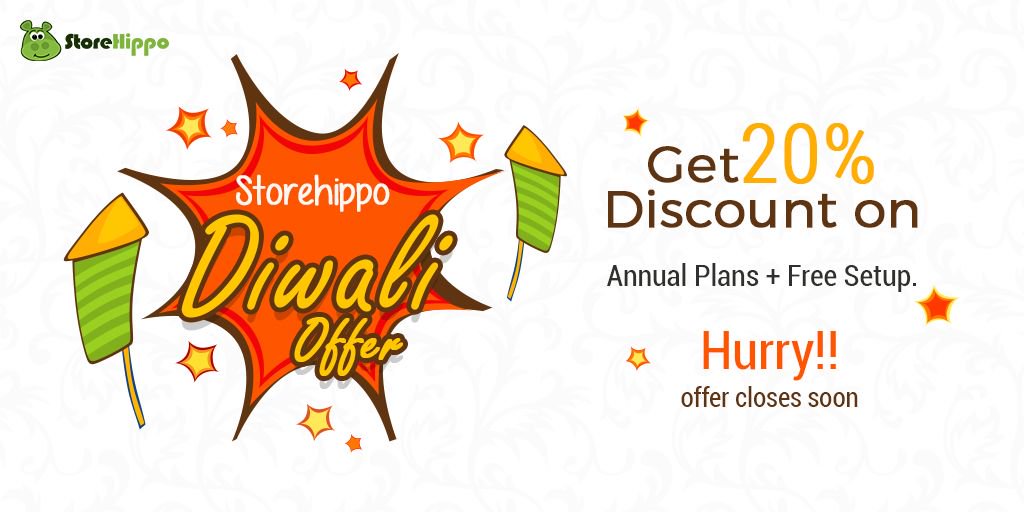 HippoInnovation's tweet photo. Time is running out!! Have you availed your #StoreHippo Diwali Mega Offer yet? Hurry!! Get 20% discount on  Annual Plans + Free Setup NOW! https://t.co/Er59H3uAY4