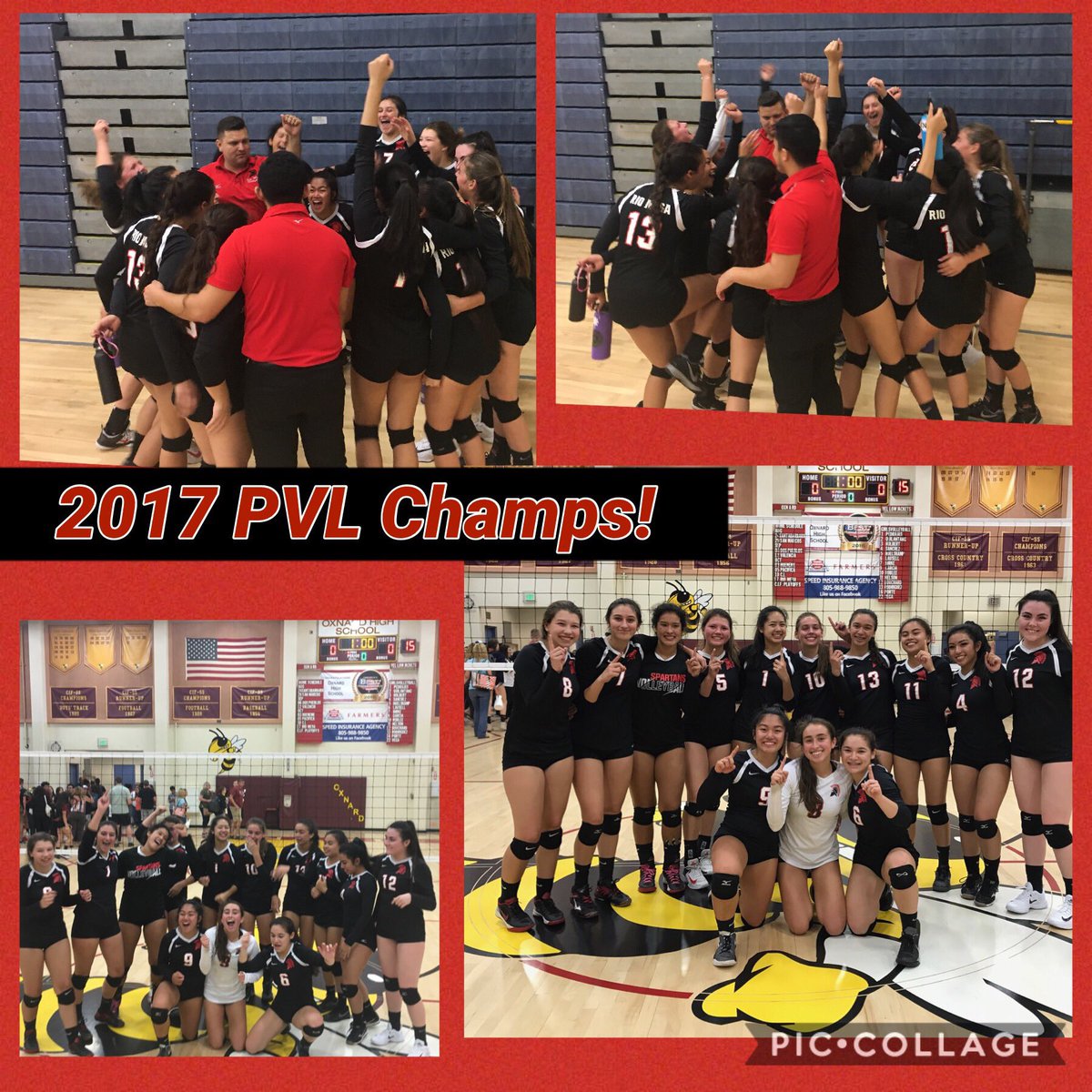 MarkCContreras's tweet photo. After beating perrenial powerhouse OHS again-in 2nd matchup: RMHS Girls Varsity Volleyball= 2017 Pacific View League Champions! Go Spartans! https://t.co/3tRZKDW5RL
