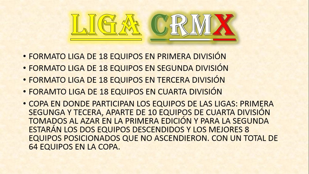 LIGA_CRMX's tweet photo. Liga que tiene un gran proyecto https://t.co/HQOvO4bKL5
