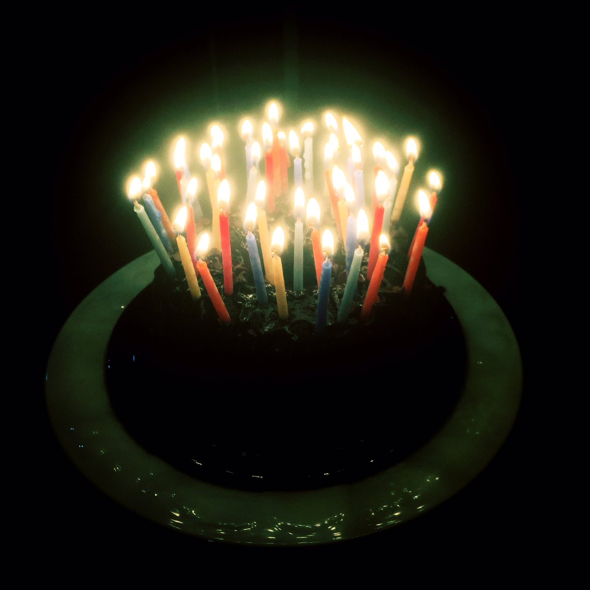 madbaronet's tweet photo. Birthday cake ignition complete. Successfully extinguished in one breath. 
Almost had a @donttrythis moment. #amimissinganeyebrow https://t.co/v5EsWrKw81
