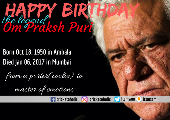 Happy Birthday Om Puri Sir.
A man of creative arts. 