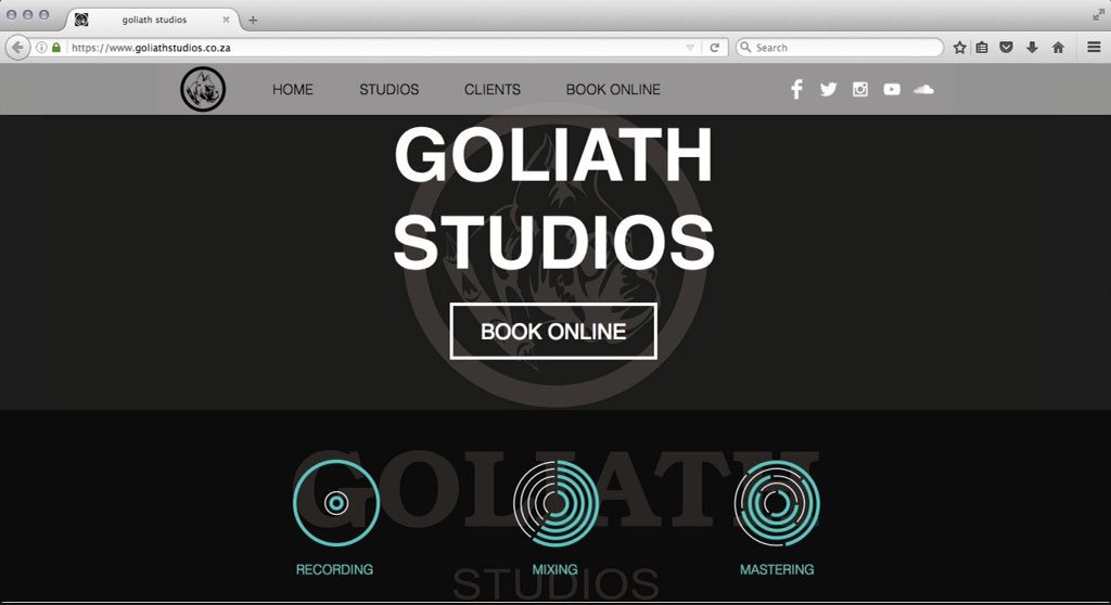 GoliathStudioSA's tweet photo. Our website is filled with all the information you need to get your recording session going.
#websiteWednesday
#GoliathStudio https://t.co/XJfCfUpwhe