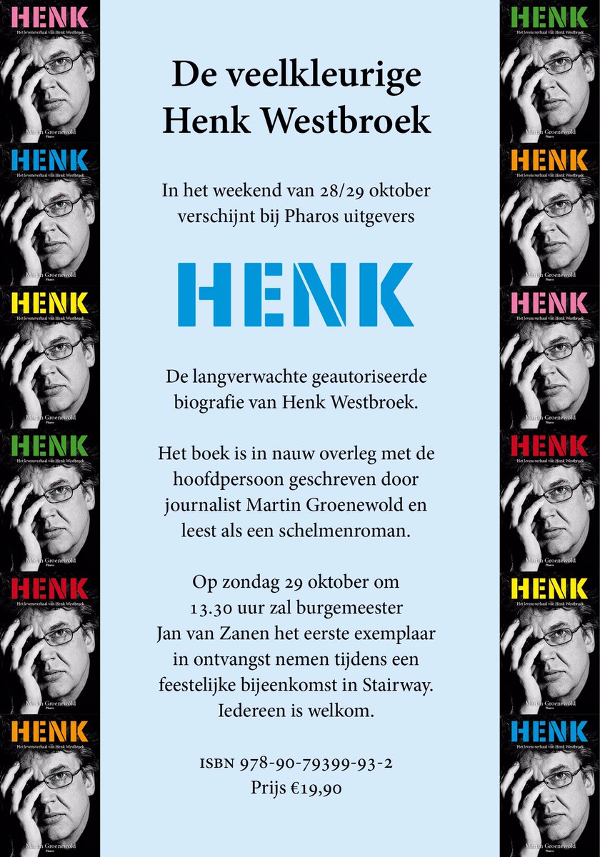 henkwestbroek's tweet image. Zondagmiddag de 29e signeer ik ook in Stairway en mag je vragen stellen.