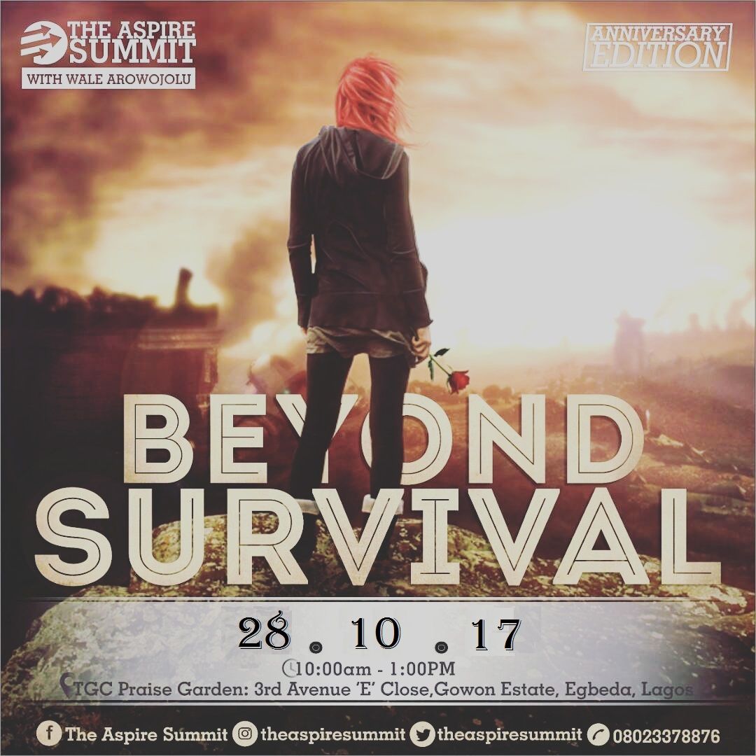 theaspiresummit's tweet photo. Come and get inspired insights on how to think "Beyond Survival" at this month's The Aspire Summit on Oct 28th. Save the date. https://t.co/GQVDle6Ffp