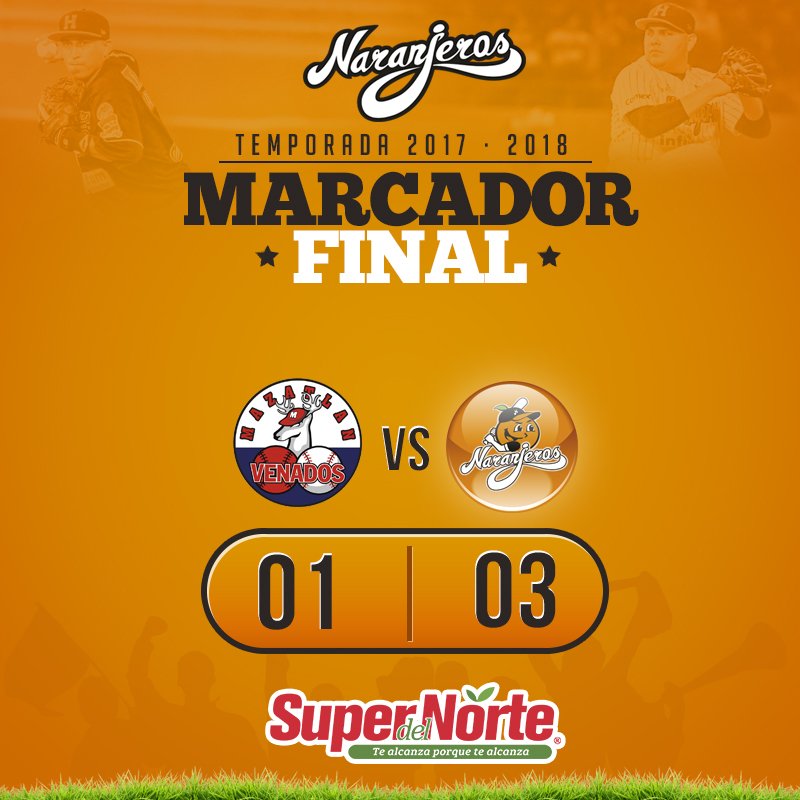 ClubNaranjeros's tweet photo. #OrangePower.
@superdelnorte nos trae el marcador final:
Naranjeros 3-1 @venadosbeisbol 🙏🏻
#OrgulloNaranja. https://t.co/zGmflvUvPl