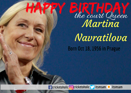 Happy Birthday tennis court Queen Martina Navratilova. 