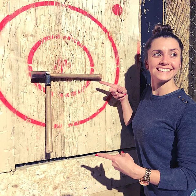 WhistlePunksUK's tweet photo. Awesome skills at throwing a #doubleaxe from 📷: @kayleighcottam
Needless to say we were impressed!
#trueskills #lifegoals https://t.co/DYHayAUKFC