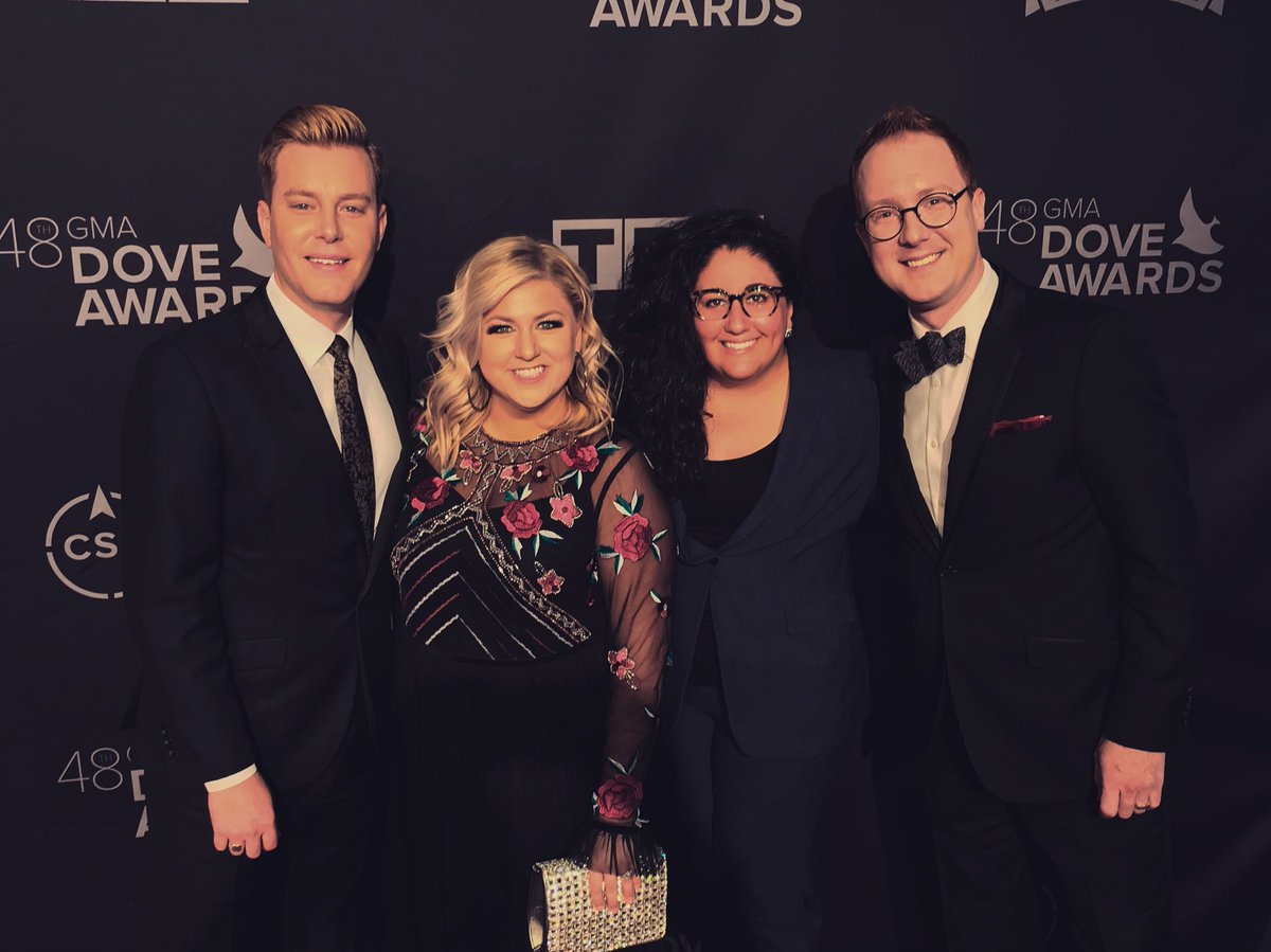 Kahlie's tweet photo. Had a blast at the @GMADoveAwards tonight! #SoundTheRemedy https://t.co/I6AdxZx2DI