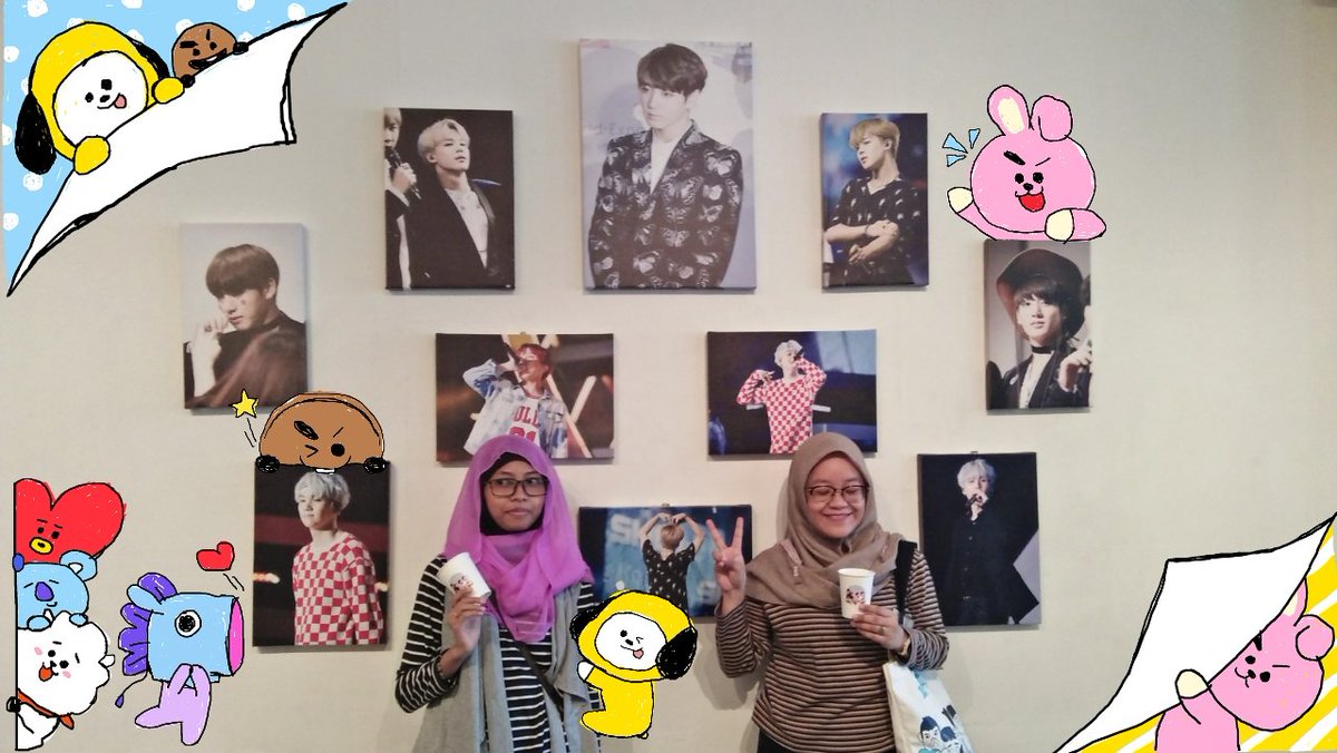 4Dee501's tweet photo. Iseng.. 😂😂😂😂😂 @derartna 
#RecontrerINA X #BT21_LineCameraSticker https://t.co/DXF9W4dPTN