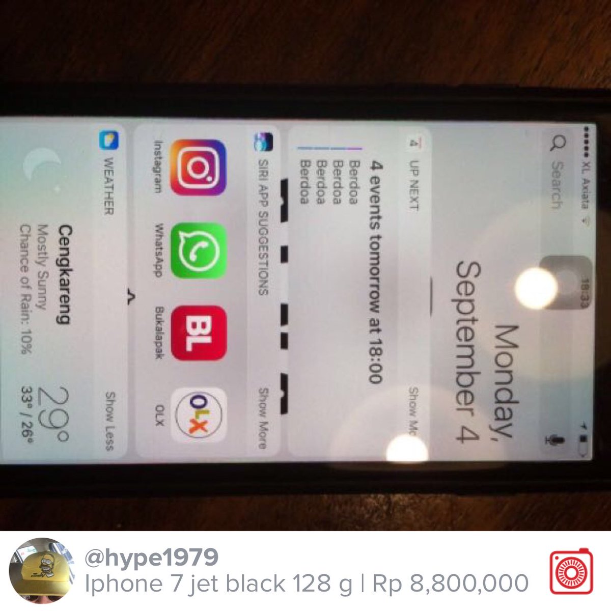 Selling Iphone 7 jet black 128 g Rp 8,800,000 carousell.com/p/133366977 #carousell <a href="/carousell_id/">Carousell Indonesia</a>
