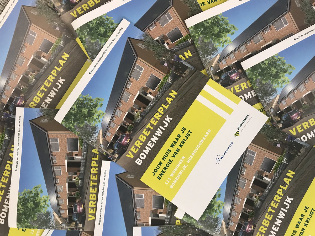catapultcreeert's tweet photo. Leuke samenwerking met @DuraVermeer! #brochures #bewonerscommunicatie #IPD17 #printux https://t.co/w8xkLfrPhl