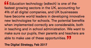 " It is so important we grow #edtech across the #UK and that we convince Government that it is a sector that needs support to grow. I look at the creative industries and there's a lot to learn. We need to be confident enough to lobby and to get rid of barriers." <a href="/ty_goddard/">Ty Goddard 🇺🇦</a>