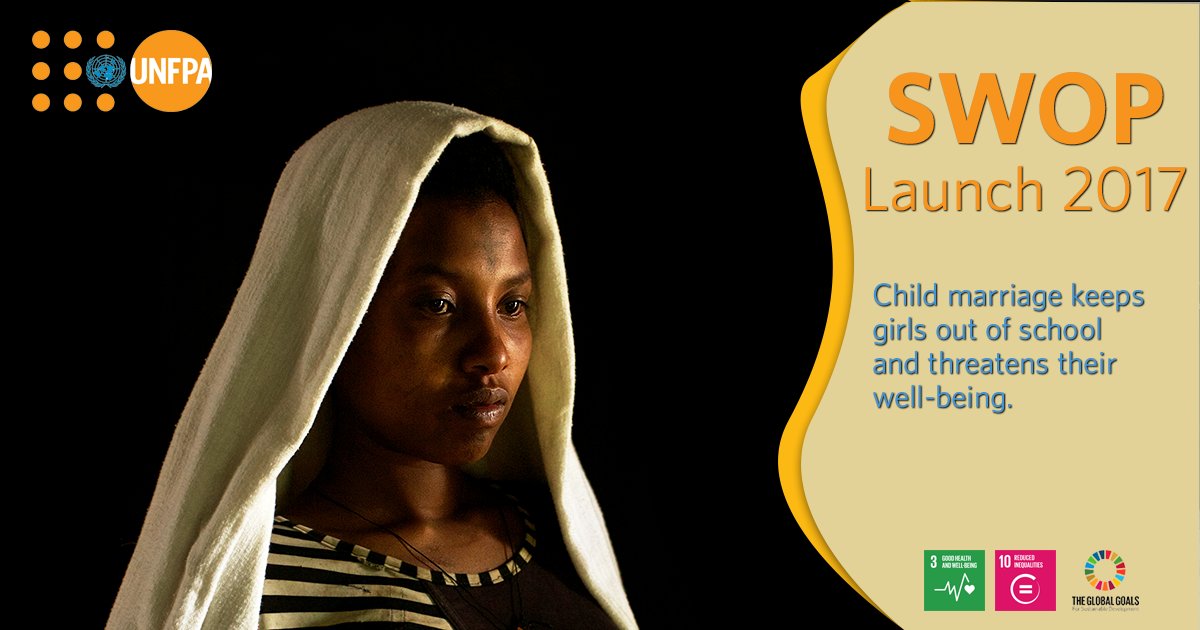 Many girls leave school to perform household labour. It’s time to #EndChildMarriage. #SWOP2017 #QualityEducation