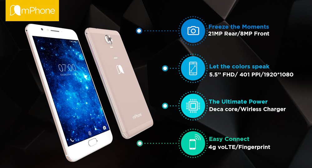 mPhoneGlobal's tweet photo. One in All Stunning Features #mPhone8 #4GBRAM #21MP Rear #Camera #DecaCoreProcessor #WirelessCharger https://t.co/1ZbmKhy4B3 https://t.co/YqUmLKCLNX