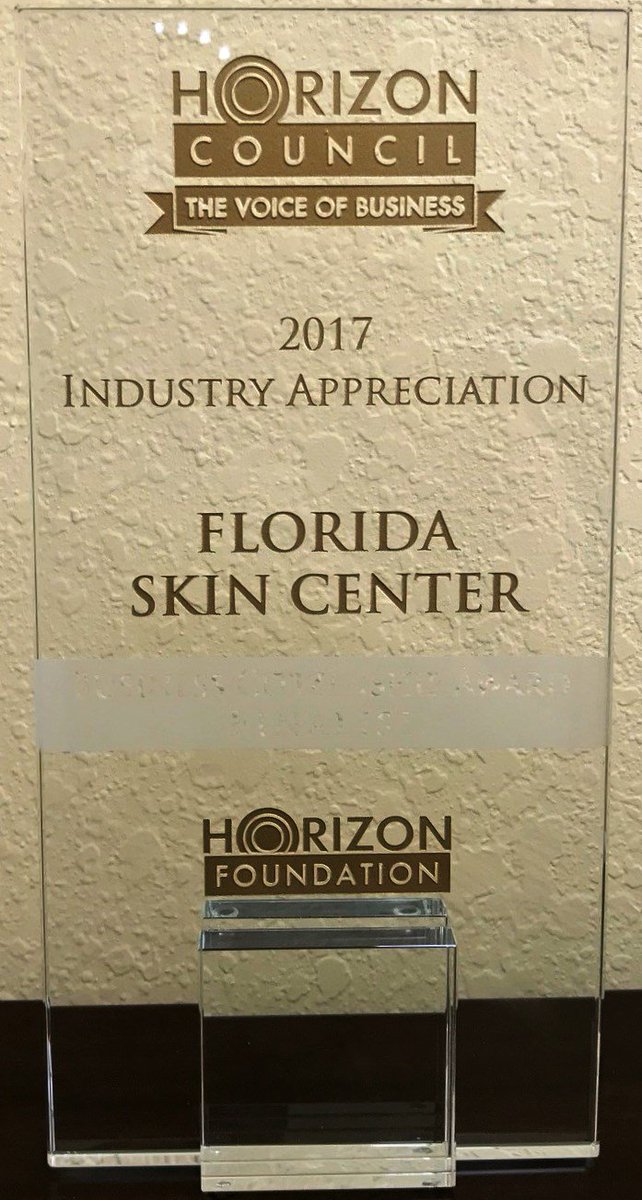 FLSkinCenter's tweet photo. Congratulations to our team at Florida Skin Center, in receiving the Industry Appreciation Award 2017!! https://t.co/sfs8sfUDPJ