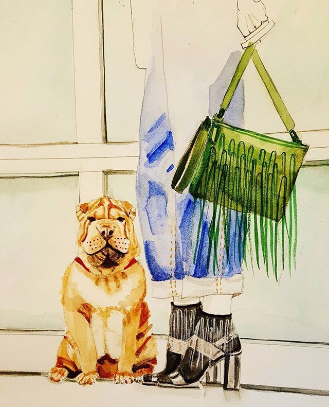 WildPleinArt's tweet photo. Creative work from @lizamburns Shoes and dogs @thedogist 🐕🙂💖 #mytwofavoritethings #sharpei #shoes #f...| #wildpleinart https://t.co/HulNd7kz14