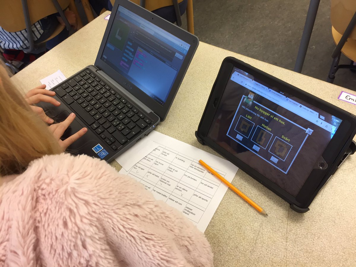 DitteOConnor's tweet photo. Fadderträff med samtalskort och programmering #CodeWeek #samarbeta #programmering #solskol @Tegelhagen https://t.co/lEinmOo5Ae