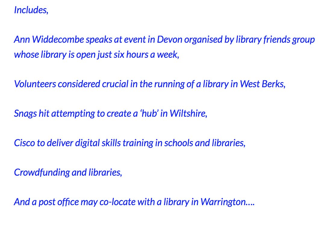 Libraries in the news | 24 Oct 2017 uklibrarynews.wordpress.com/2017/10/25/lib… via <a href="/ElizCro/">Elizabeth Ash (she/her)</a> #savelibraries