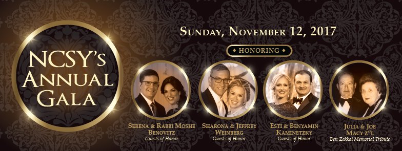 Unable to attend the #NCSYGALA, but would like to support <a href="/NCSY/">NCSY</a>? Please visit ncsy.org/gala to learn how you can contribute.