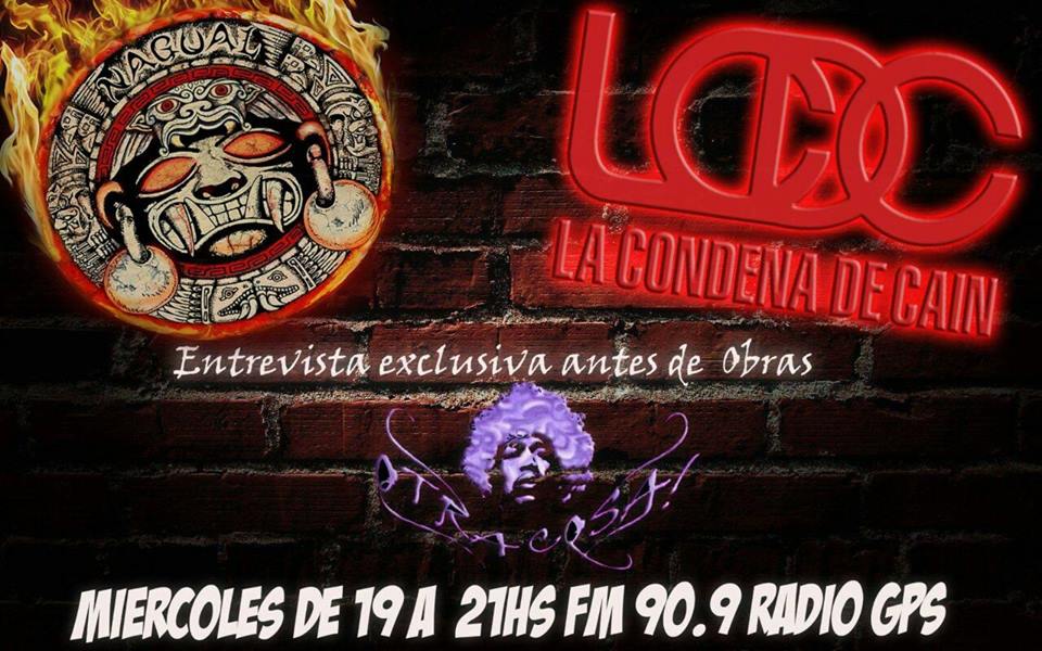 OtraCosaFm's tweet photo. HOY! Entrevistamos a @NagualOficial y @lacondenadecain antes de su esperado show en el #EstadioObras y repasaremos la historia!
De 19 a 21hs https://t.co/kcVQAJu80L