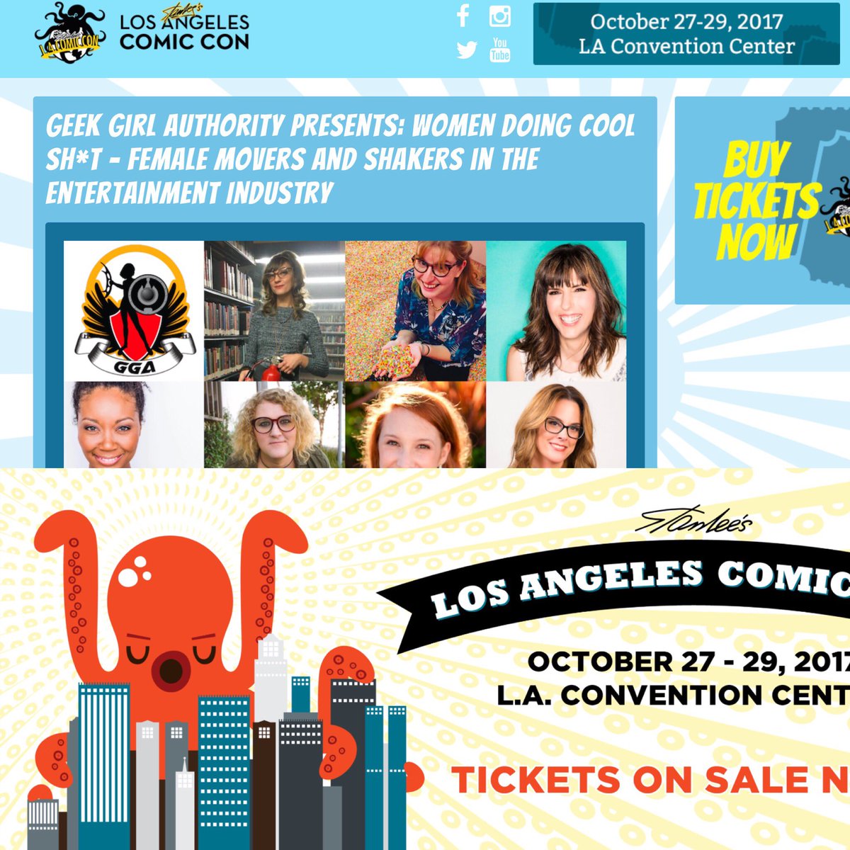 Mageina's tweet photo. Doing @GeekGirlAuth panel WOMEN DOING COOL SH*T @StanLeeComicCon Sat 10/28 1p! @HuxFilm @TheRealStanLee @MagiciansSYFY #Spiderman @SYFY #Hux https://t.co/I7suhklwY1