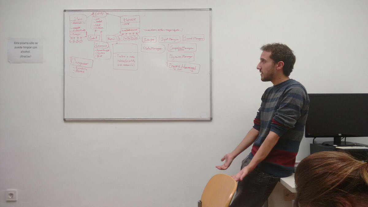 ChaoticGamesDev's tweet image. Equipo de desarrollo debatiendo la arquitectura de clases del juego #gameDev #gameDesign #IndieGameDev