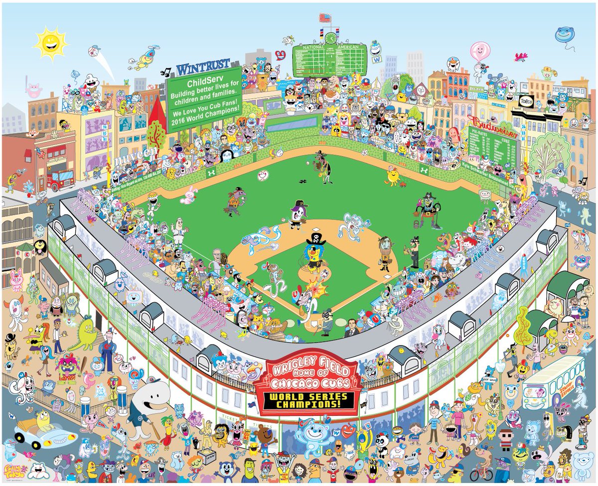 BillyTokyo's tweet photo. #Cubs #ChildServ This special 1/1 30x40" print will auctioned Fri. at the ChildServ Founders Day Gala. Contact ChildServ for more info. https://t.co/8QYoX3PmQC