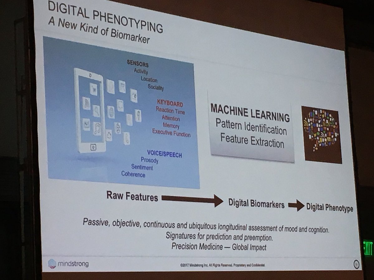 khiettruong's tweet photo. Tom Insel: Using sensors, keyboard, voice of smartphone to measure mood and cognition - new kinds of biomarkers! Very interesting! #acii2017 https://t.co/KMufGf1RcT
