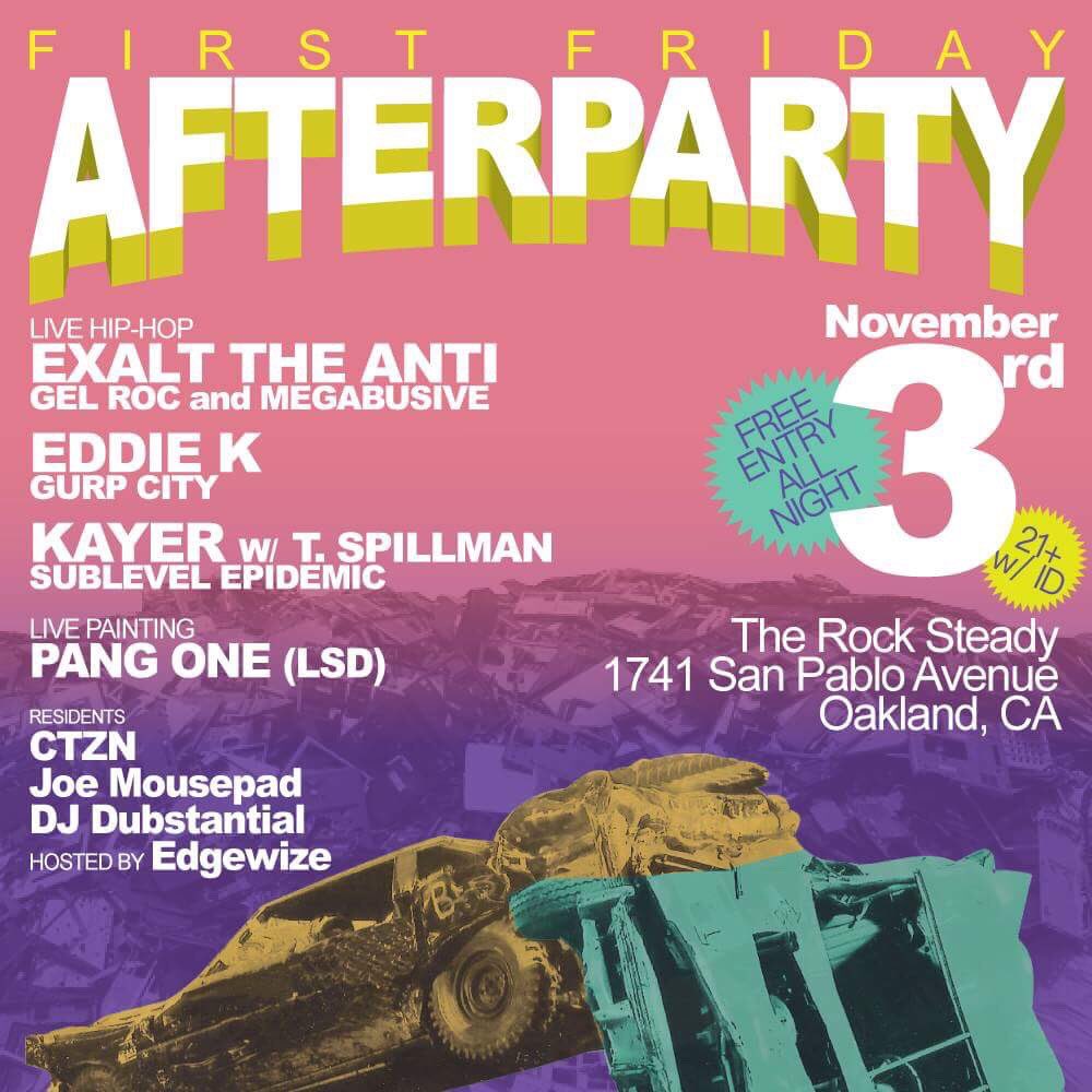 kayermusic's tweet photo. November 3rd! “Exalt The Anti” Oakland Ca. @ The RockSteady https://t.co/fDPLJxs3RH