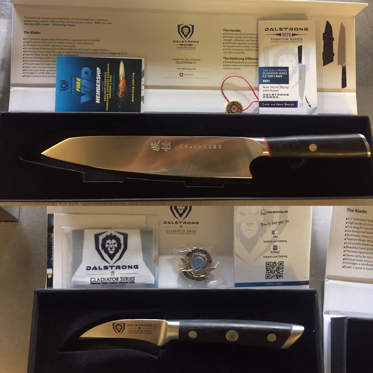 HannahN199311's tweet photo. New Knife Day! #dalstrong #phantomseries #gladiatorseries #Chefs #chef #cheflife #newknifeday #love #shiny #expensive https://t.co/gfO413DppN