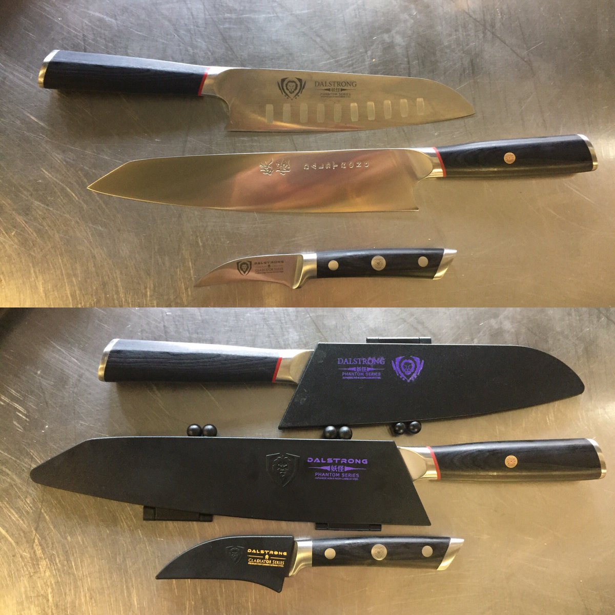 HannahN199311's tweet photo. New Knife Day! #dalstrong #phantomseries #gladiatorseries #Chefs #chef #cheflife #newknifeday #love #shiny #expensive https://t.co/gfO413DppN