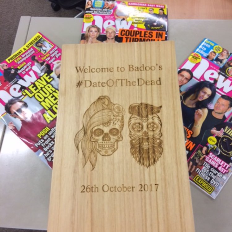 new_magazine's tweet photo. Thanks for our goodies @Badoo 👌🏼 We can't wait for the Date Of The Dead party on Thursday 🎃🌹#dateofthedead https://t.co/C9zaEhteJa
