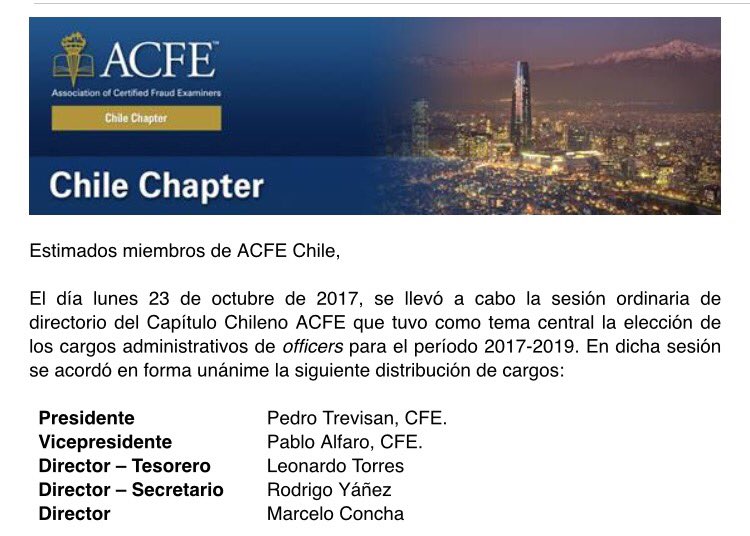 jbadillo1975's tweet photo. ACFE Chile - Directorio https://t.co/vK2W5dJO5c