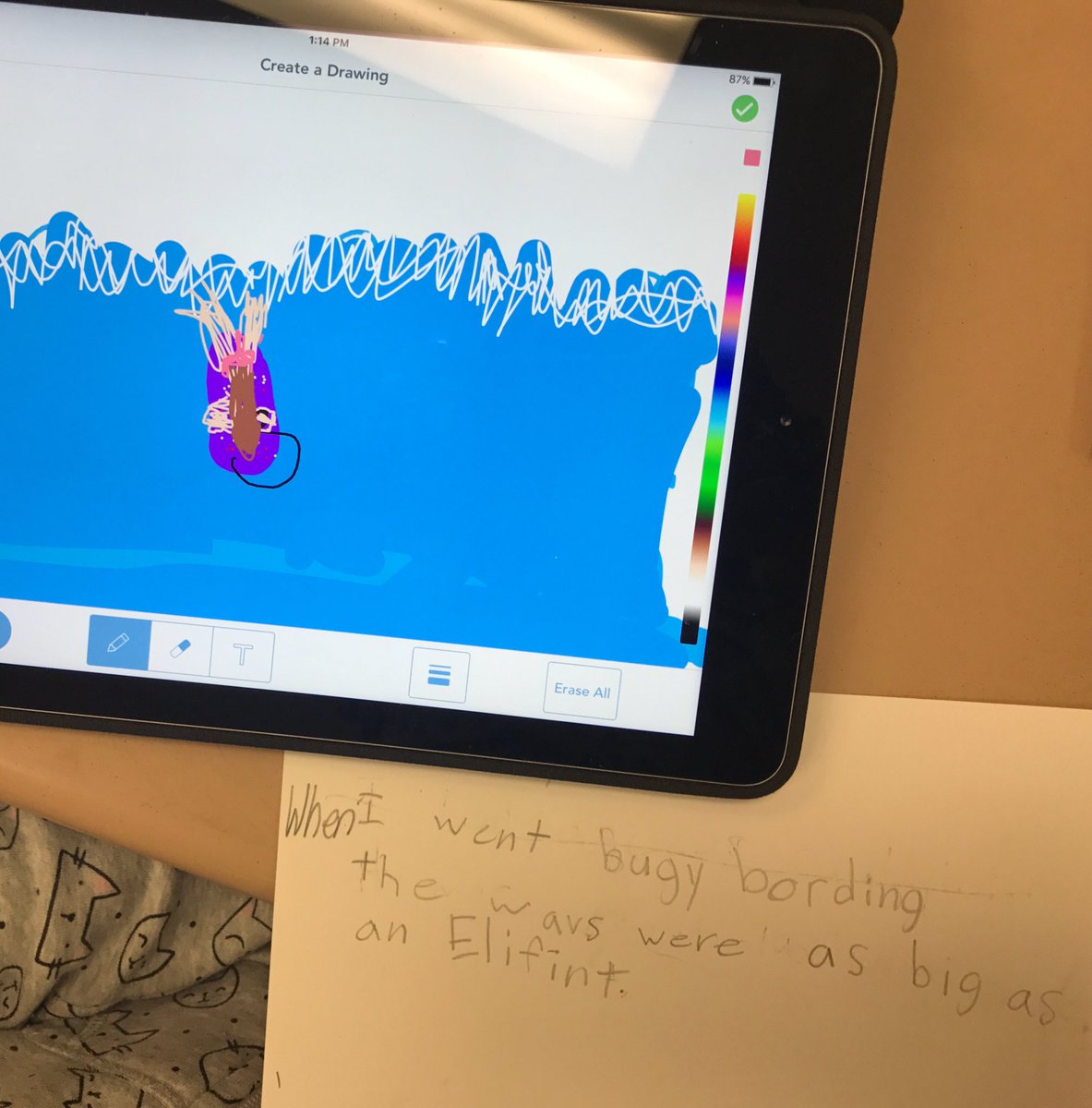 CindyHalen1's tweet photo. 2nd grade @CWCJefferson intro to @Seesaw illustrating student created similes https://t.co/7m04OoZ5Ec
