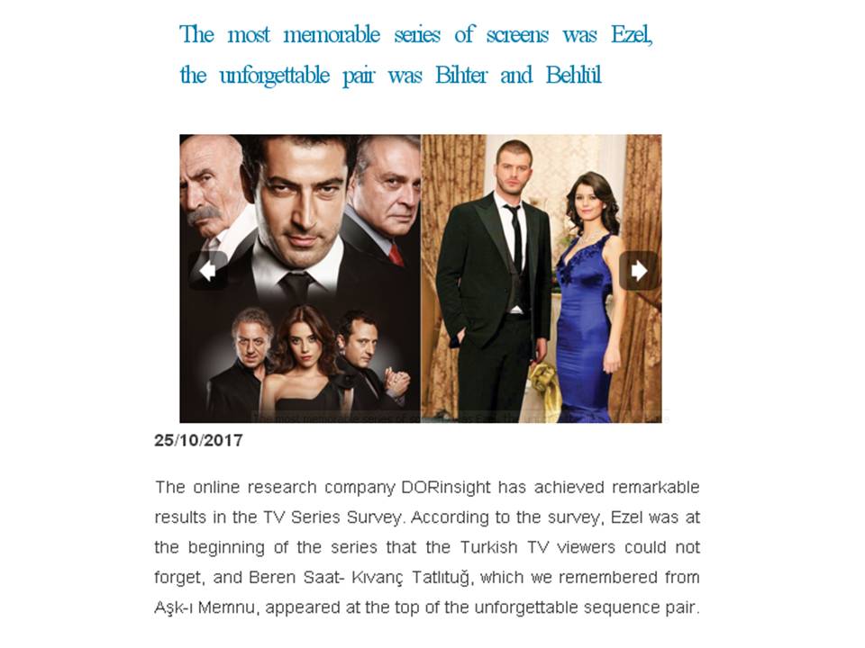 EzelPasion's tweet photo. #Ezel la serie más memorable según encuesta de DORInsight
#Kenanİmirzalıoğlu &amp; #CansuDere la tercera pareja más recordada https://t.co/Tq5CrNCHBp